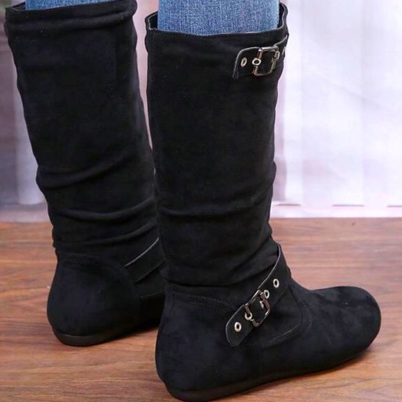 Women’s Fashionable Flat Boots - Picture 4 of 4